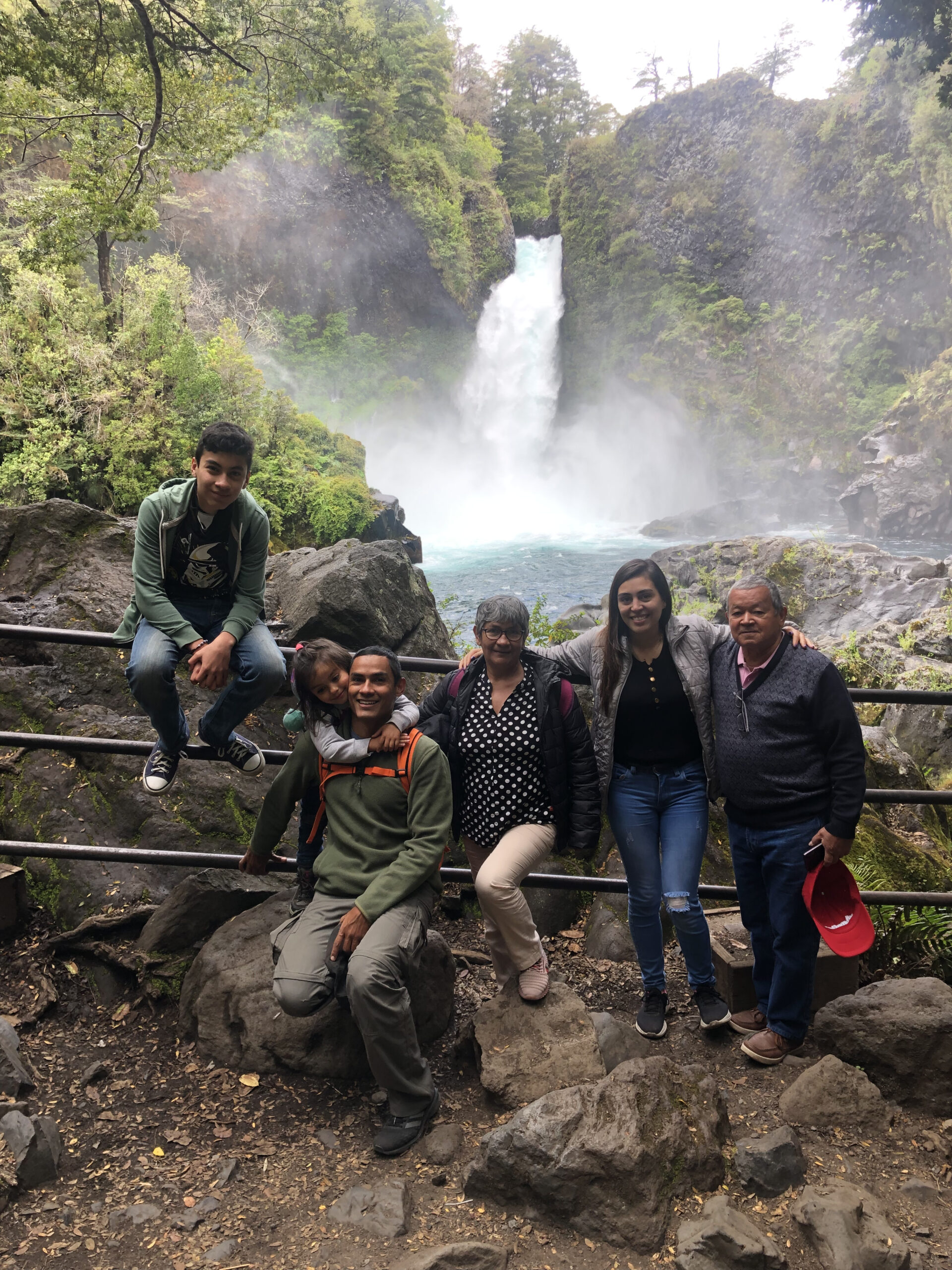 Familia en cascada Chile